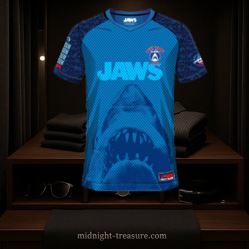 ⚽🦈 Maillot Collector Les Dents de la Mer – Amity Island 75 (Taille L) 🦈⚽