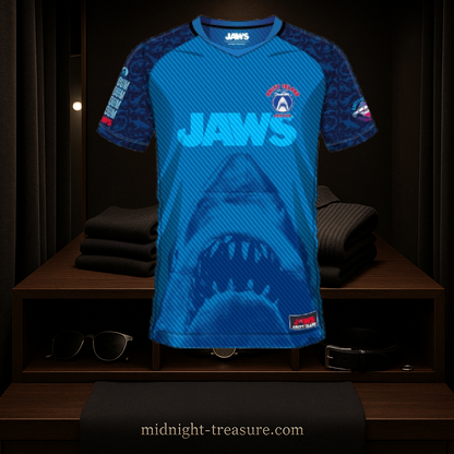 ⚽🦈 Maillot Collector Les Dents de la Mer – Amity Island 75 (Taille L) 🦈⚽
