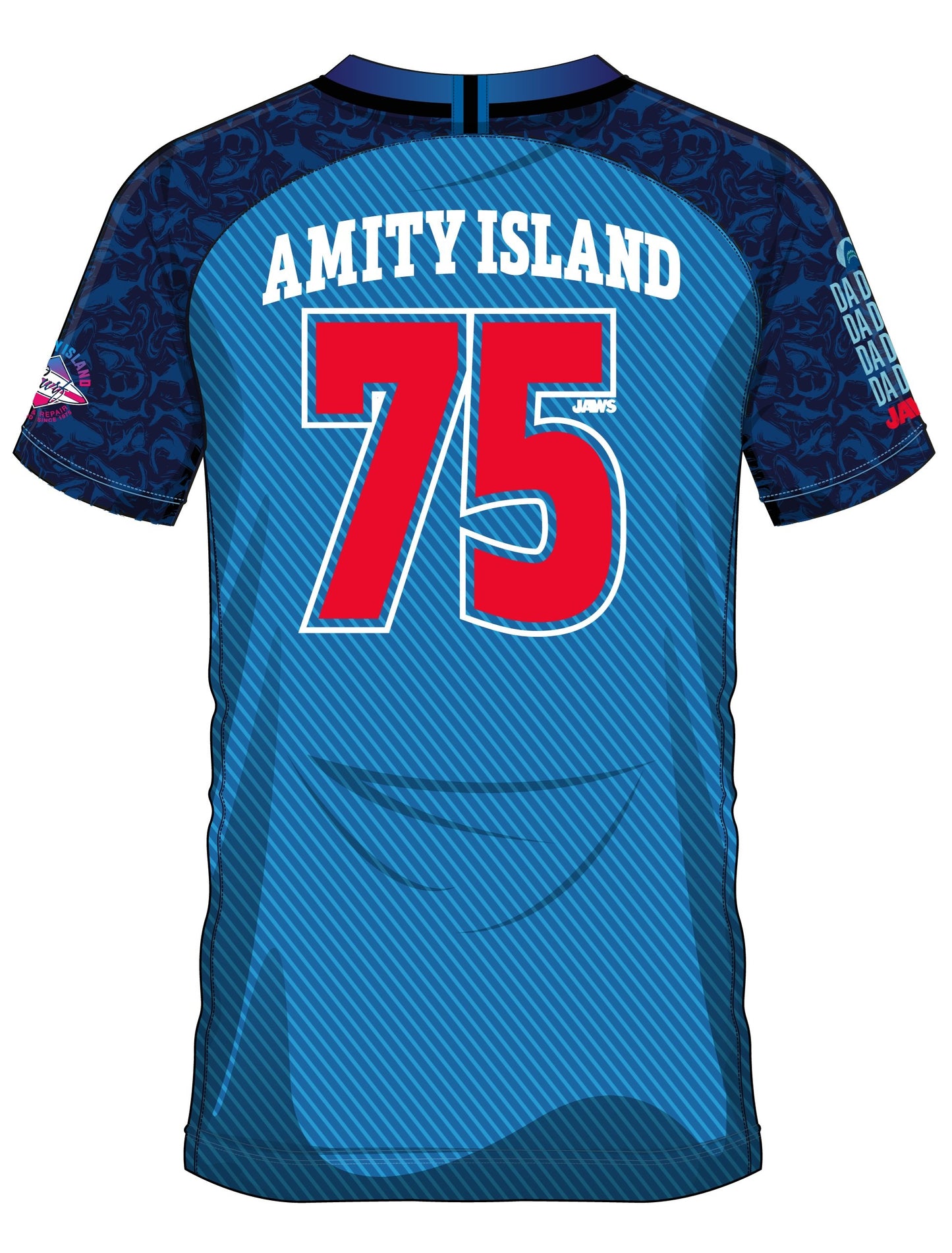 ⚽🦈 Maillot Collector Les Dents de la Mer – Amity Island 75 (Taille L) 🦈⚽