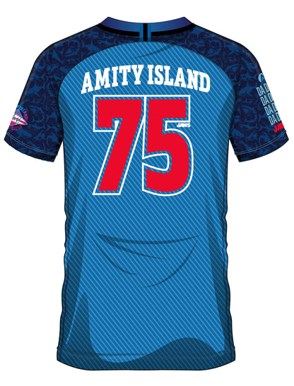 ⚽🦈 Maillot Collector Les Dents de la Mer – Amity Island 75 (Taille L) 🦈⚽
