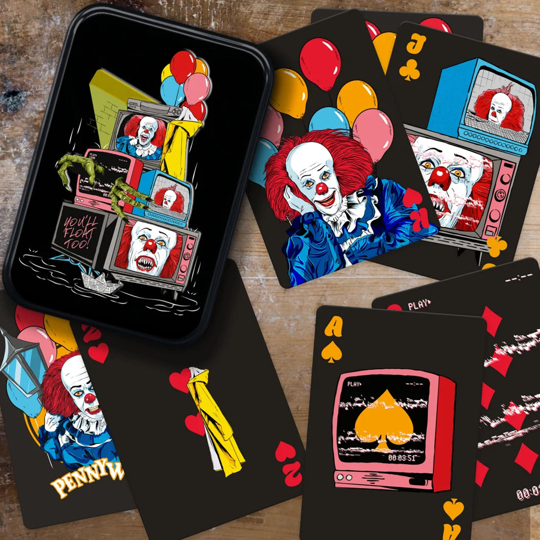 🃏🎈 Jeu de Cartes dans une Boîte Métal – Ça (IT) – Pennywise 🎈🃏