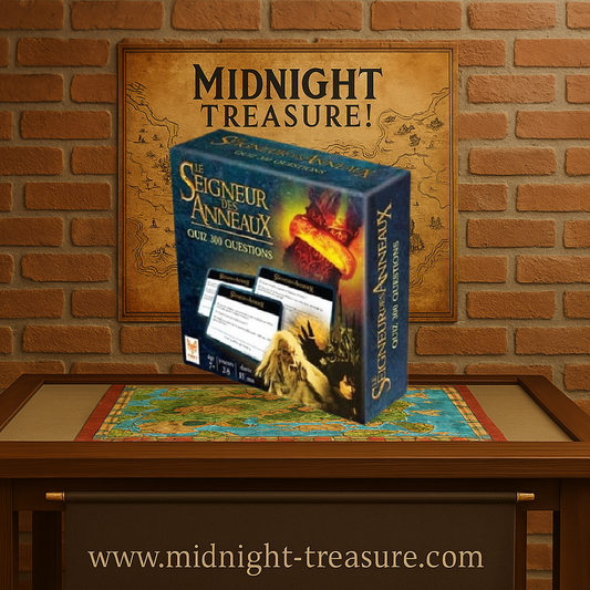 Jeu de quiz Le Seigneur des Anneaux avec 300 questions en français. Jeu de sociĂ©tĂ© officiel sur lâunivers de Tolkien, 2 Ă 8 joueurs, parties rapides et niveaux de difficultĂ© progressifs.