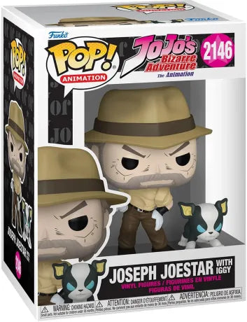 🧢🐶 Funko Pop! Animation N°2146 – Joseph Joestar with Iggy – JoJo’s Bizarre Adventure  🐶🧢