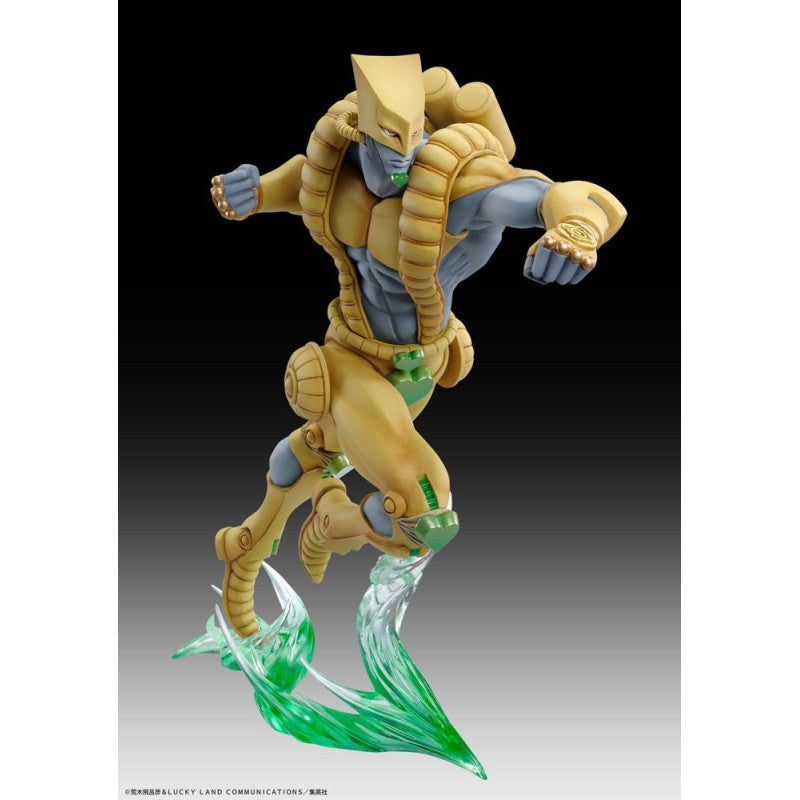 Figurine JoJo’s Bizarre Adventure – The World – Super Action Legend – 16 cm – Medicos Entertainment. The World en pleine attaque, entouré d’un effet d’énergie verte. Une figurine puissante et détaillée pour les fans de JoJo.