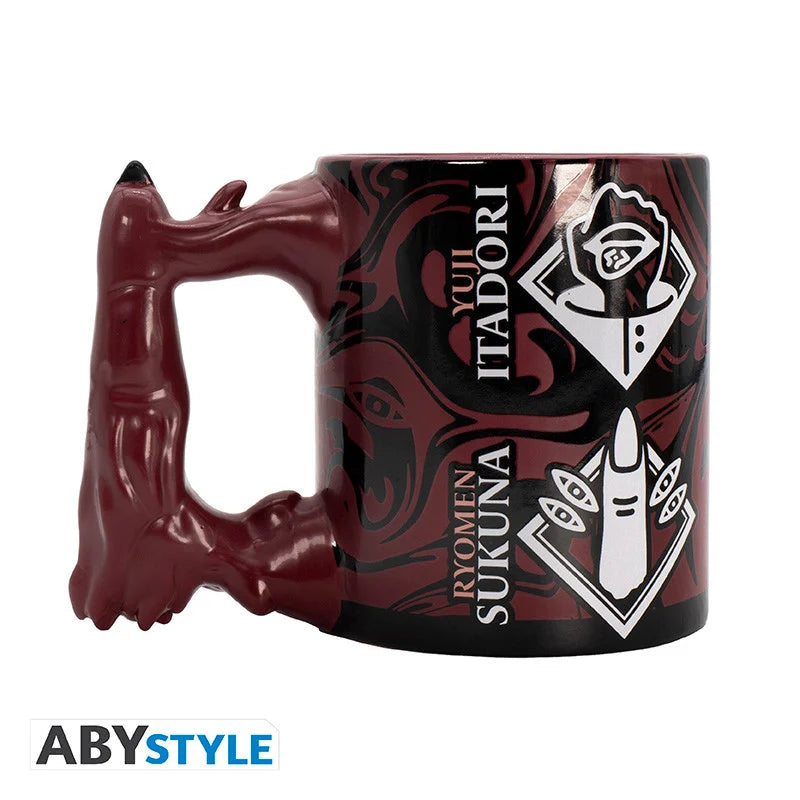 👹☝️ Jujutsu Kaisen – Yuji Itadori & Ryomen Sukuna – Mug 3D Doigt de Sukuna 460 ml ☝️👹