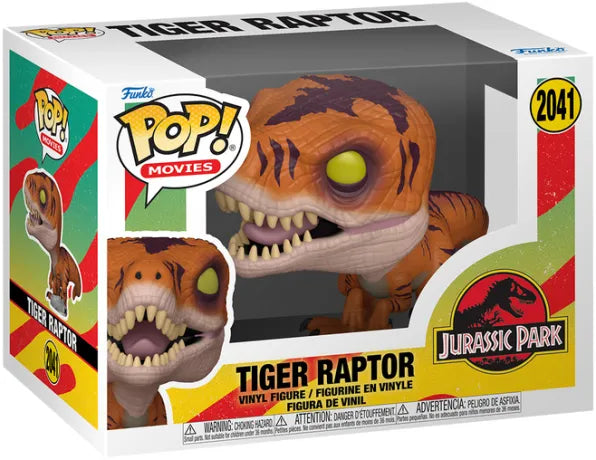 🦖🐅 Funko Pop! Movies N°2041 – Tiger Raptor – Jurassic Park 🐅🦖
