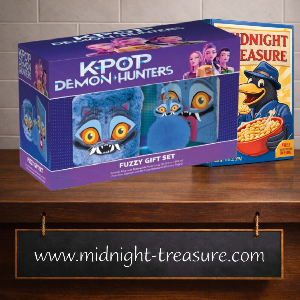 Coffret K-Pop Demon Hunters Derpy Fuzzy Gift Set avec mug carnet et porte-clés