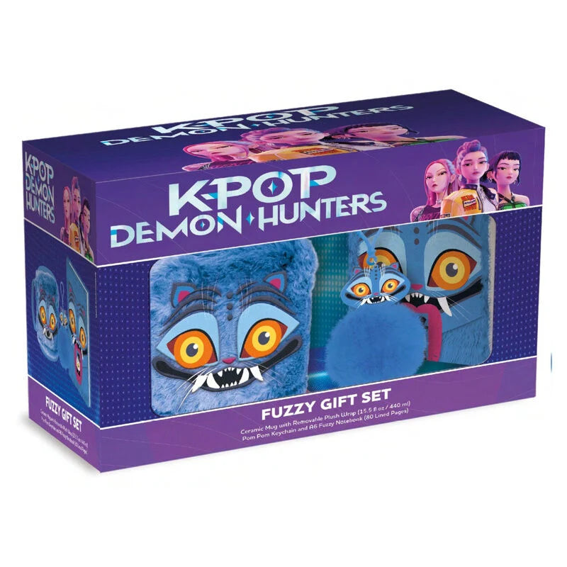 🐯💙 K-Pop Demon Hunters – Derpy – Fuzzy Gift Set – Coffret cadeau 3 pièces 💙🐯