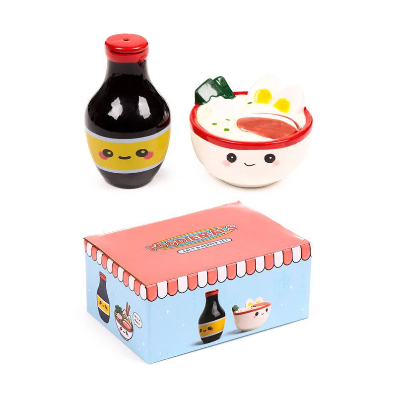 🍜✨ Kawaii – Nori le Ramen – Set salière & poivrière ✨🍜