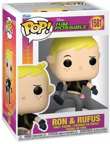 🕵️‍♂️🐹 Funko Pop! Animation N°1581 – Ron & Rufus – Kim Possible 💚🕵️‍♂️