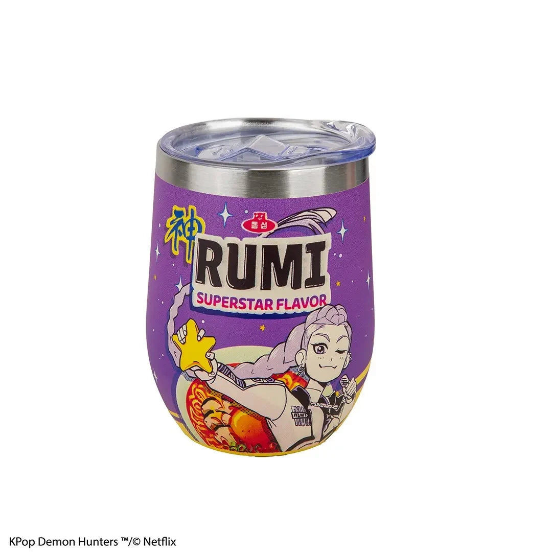 🎤🍜 KPop Demon Hunters – Rumi Superstar Flavor – Mug de voyage isotherme 350 ml 🍜✨