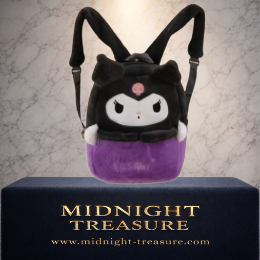 🖤💜 Kuromi – Mini sac à dos peluche kawaii – Sanrio – 30 cm 💜🖤