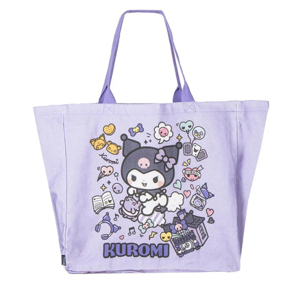 💜😈 Kuromi – Sac shopping XL – 48 x 43 x 17 cm 😈💜