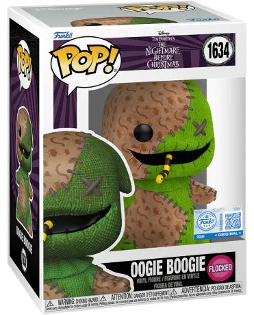 🎲🐛 Funko Pop! N°1634 – Oogie Boogie (Flocked) – Funko Exclusive – The Nightmare Before Christmas (L’Étrange Noël de Monsieur Jack) 🐛🎲