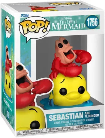 🦀🐠 Funko Pop! N°1756 – Sebastian and Flounder (Sébastien et Polochon) – The Little Mermaid (La Petite Sirène) – Disney 🐠🦀