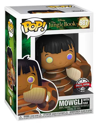 🐍🌿 Funko Pop! Disney N°987 – Mowgli with Kaa (Mowgli avec Kaa) – The Jungle Book (Le Livre de la Jungle) 🌿🐍