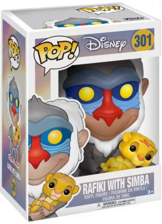 🦁🌅 Funko Pop! Disney N°301 – Rafiki with Simba (Rafiki avec Simba) – The Lion King (Le Roi Lion) 🌅🦁