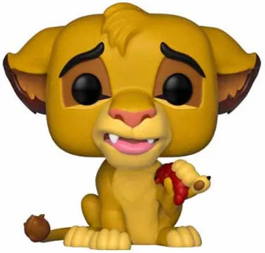 🦁🐛 Funko Pop! Disney N°496 – Simba avec un ver – The Lion King (Le Roi Lion) 🐛🦁