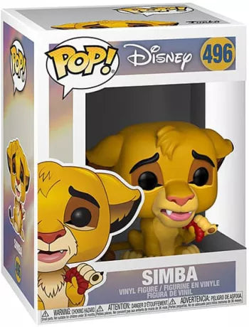 🦁🐛 Funko Pop! Disney N°496 – Simba avec un ver – The Lion King (Le Roi Lion) 🐛🦁