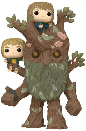 🌳🍃 Funko Pop! Movies N°1579 – Treebeard with Merry & Pippin (Sylvebarbe avec Merry et Pippin) – The Lord of the Rings (Le Seigneur des Anneaux) – 15 cm 🍃🌳
