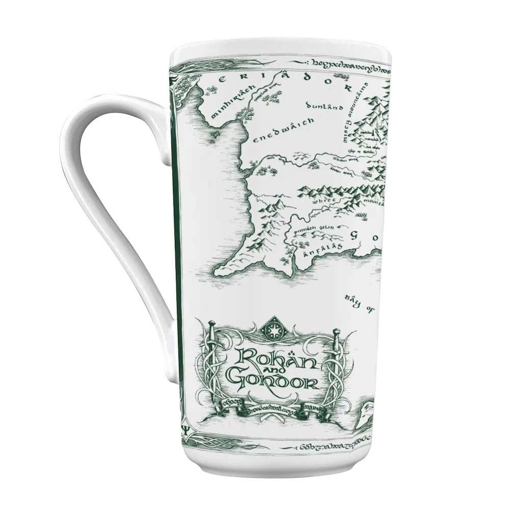 🗺️💍 Le Seigneur des Anneaux – Carte de la Terre du Milieu – Mug Latte 470 ml 💍🗺️