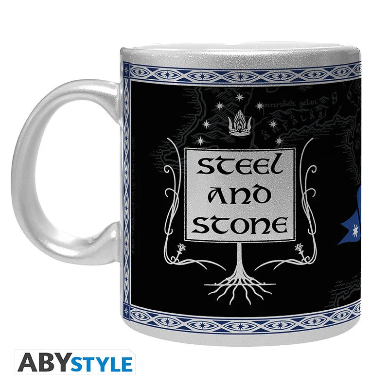 ⚔️🌳 Le Seigneur des Anneaux – Gondor – Mug effet argenté 320 ml 🌳⚔️