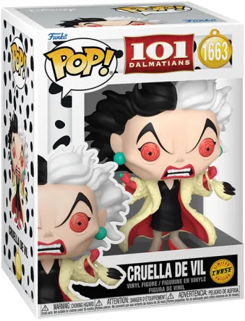 🐾🔥 Funko Pop! Disney N°1663 – Cruella de Vil (Cruella d’Enfer) – CHASE – Les 101 Dalmatiens 🔥🐾