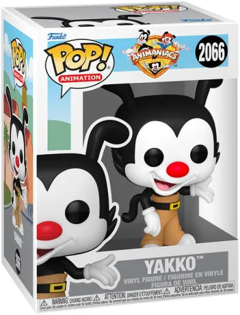 Funko Pop! Animaniacs – Yakko (N°2066). Figurine fidèle au personnage principal, avec sourire malicieux et pose emblématique de la série animée.
