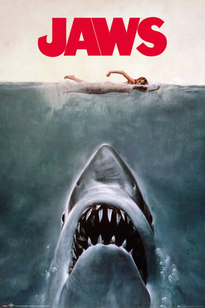 🦈🌊 Les Dents de la mer – Jaws – Affiche du film – Poster 61 x 91,5 cm 🌊🦈