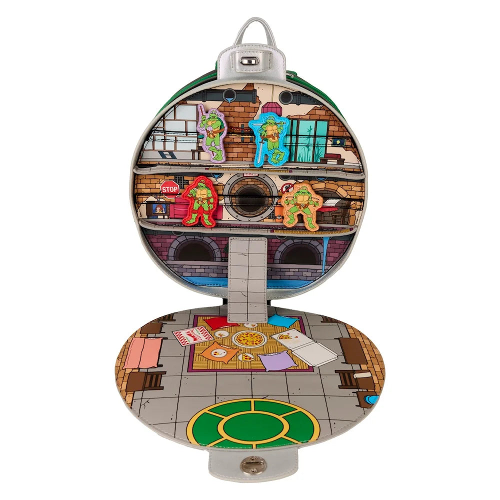 🐢🍕 LES TORTUES NINJAS – Classic Turtle Power – Sac à dos Loungefly 🍕🐢