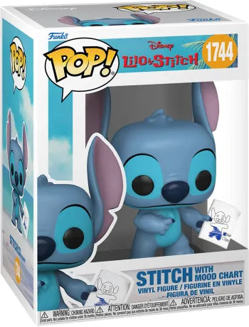 💙🌺 Funko Pop! Disney N°1744 – Stitch with Mood Chart (Stitch avec Tableau des Émotions) – Lilo & Stitch 💙🌺
