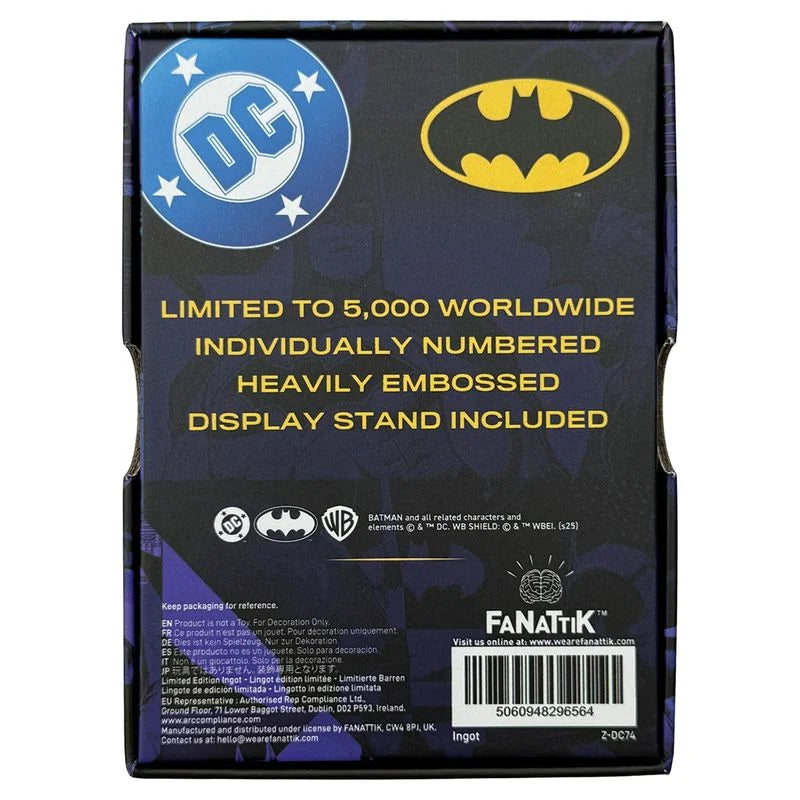 🦇⚙️ Lingot Batman Armour – Wayne Industries – Édition Limitée à 5 000 Exemplaires 🖤🦇