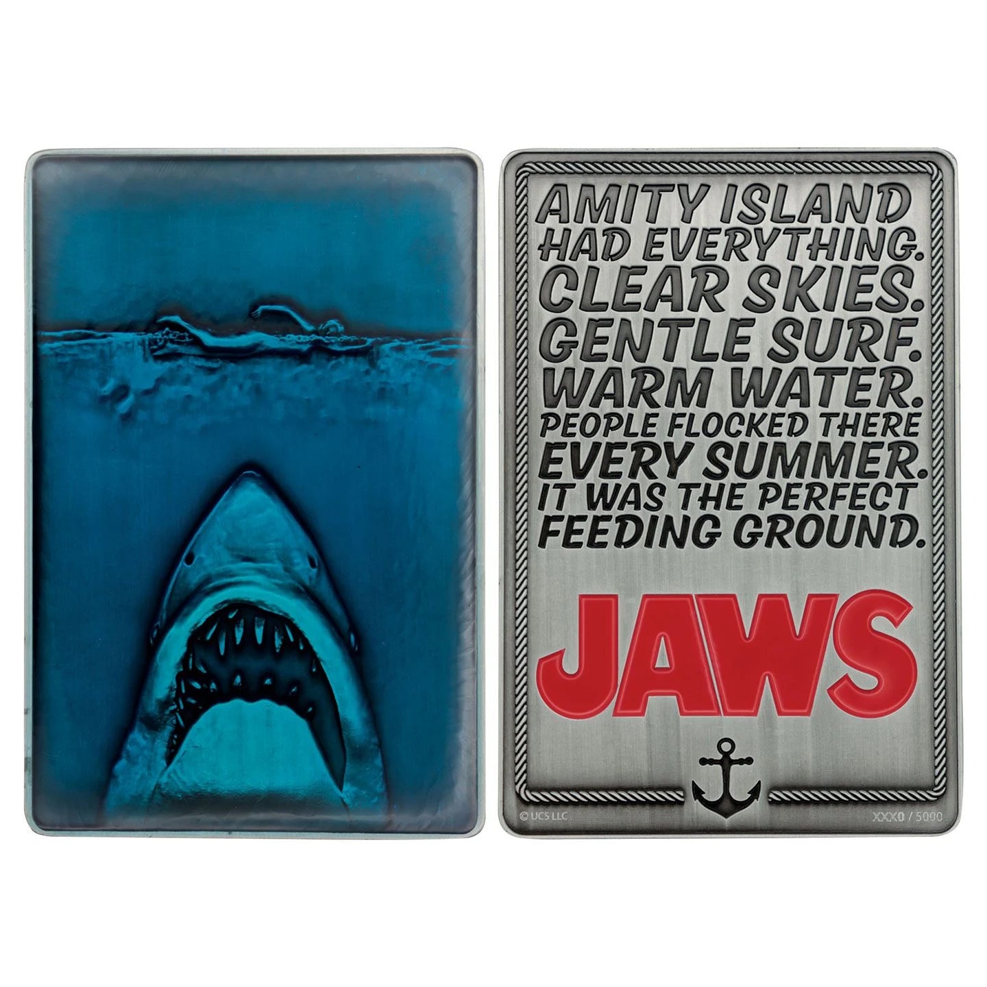 🩸 Lingot Métal – Poster – Les Dents de la Mer 50ᵉ Anniversaire 🦈