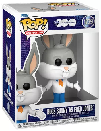 🥕🕵️ Funko Pop! Animation N°1239 – Bugs Bunny as Fred Jones (Bugs Bunny en Fred Jones) – Warner Bros. 100th Anniversary 🕵️🥕