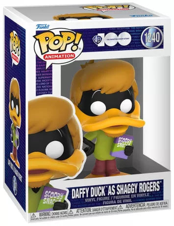🦆🍪 Funko Pop! Animation N°1240 – Daffy Duck as Shaggy Rogers (Daffy Duck en Sammy Rogers) – Warner Bros. 100th Anniversary 🍪🦆