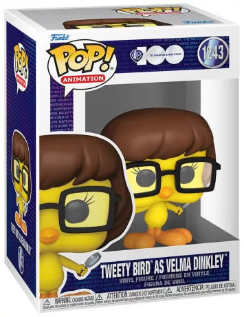 🐥🔎 Funko Pop! Animation N°1243 – Tweety Bird as Velma Dinkley (Titi en Vera Dinkley) – Warner Bros. 100th Anniversary 🔎🐥