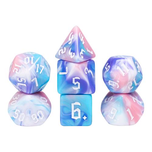 🎲🦄 Lot de Dés – Conte de Fées – Set Complet 7 Pièces en Boîte – Jeu de Rôle 🦄🎲