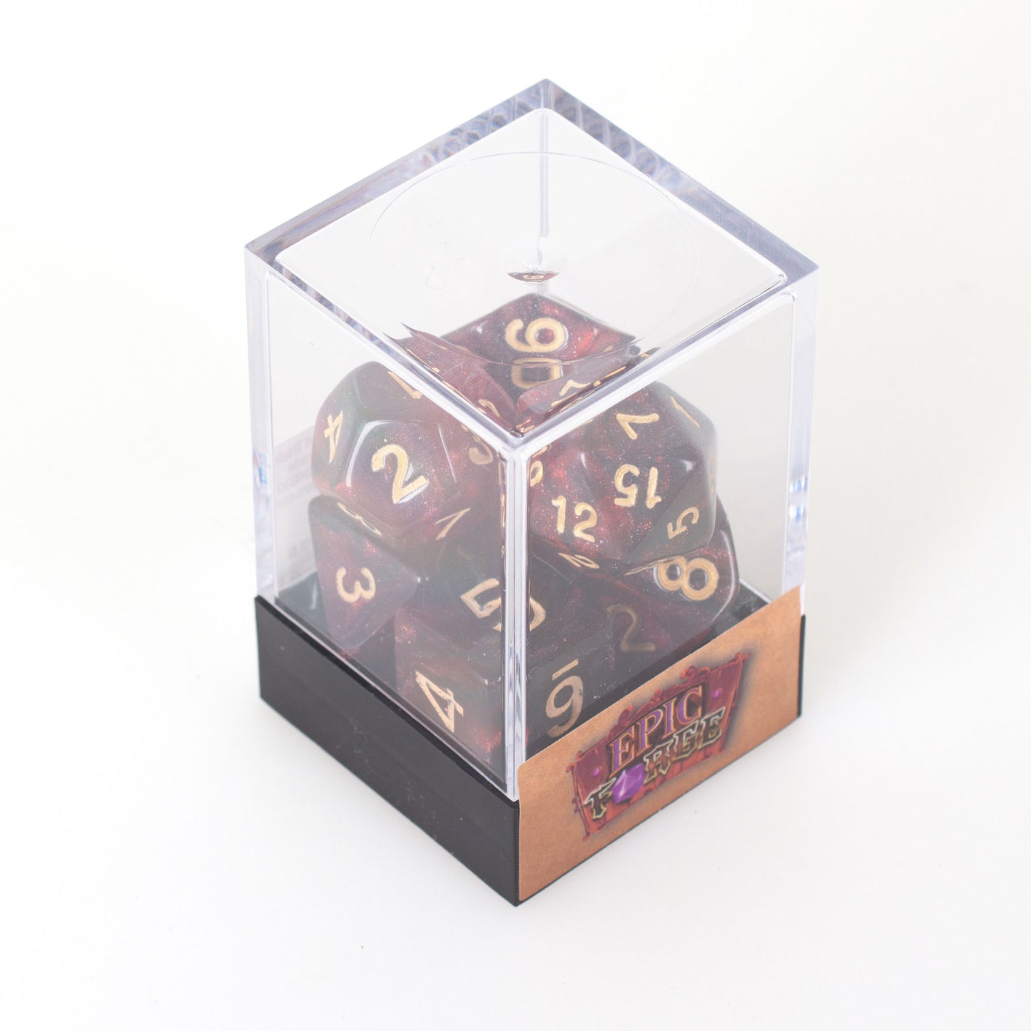 🎲🩸 Lot de Dés – Bloody Mary – Set Complet 7 Pièces en Boîte – Jeu de Rôle 🔴🎲