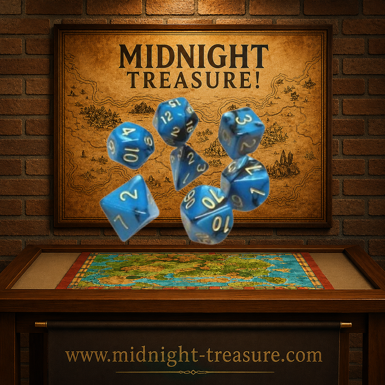 Lot de 7 dés multiformat en boîte – Fusion Bleu et Noir – Jeu de rôle. Set marbré bleu intense et noir avec chiffres dorés comprenant D4, D6, D8, D10, D00, D12 et D20. Un design profond et mystérieux parfait pour Donjons & Dragons, Pathfinder et autres jeux de rôle.