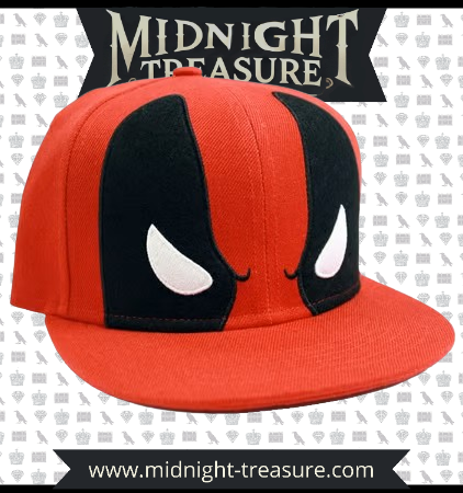 Casquette snapback Deadpool - Marvel. Modèle avec visière plate, broderies épaisses du masque de Deadpool et ajustable à l’arrière. Un accessoire incontournable pour les fans du Mercenaire Disert