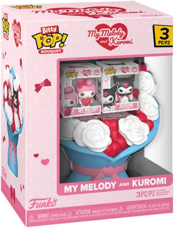 💐🎀 Bitty Pop! Bouquet – My Melody and Kuromi – Hello Kitty and Friends (3-Pack) 🎀💐
