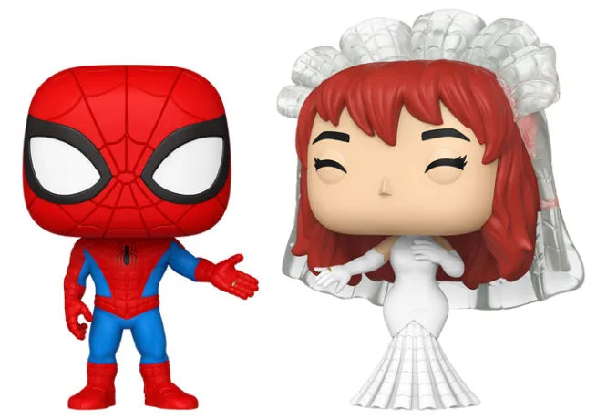 🕷️💍 Funko Pop! Marvel – Spider-Man & MJ – Wedding (Pack 2) 💍🕷️