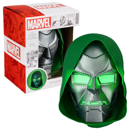 💚🤖 Marvel – Doctor Doom (Docteur Fatalis) – Lampe masque 3D – 23 cm 🤖💚