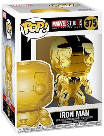 ✨🦾 Funko Pop! N°375 – Iron Man Gold Chrome – Marvel Studios: The First Ten Years 🦾✨