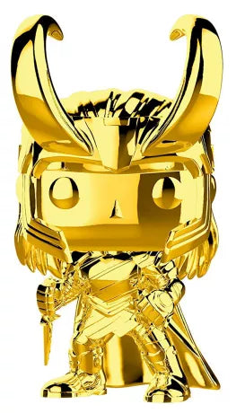 💚👑 Funko Pop! N°376 – Loki (Gold Chrome) (Loki – Chrome Or) – Marvel Studios: The First Ten Years 👑💚
