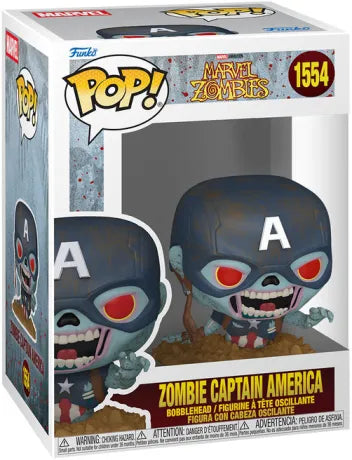 🧟‍♂️🛡️ Funko Pop! N°1554 – Zombie Captain America Rising from Ground (Captain America Zombie sortant du sol) – Marvel Zombies 🛡️🧟‍♂️