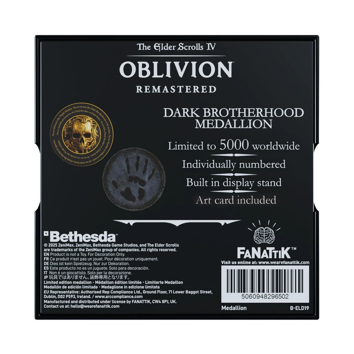 🗡️🖐️ Médaillon Édition Limitée – Confrérie Noire – The Elder Scrolls IV: Oblivion Remastered 🖐️🗡️