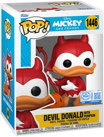 🎃😈 Funko Pop! Disney N°1446 – Devil Donald with Pumpkin (Donald en diable avec citrouille) – Mickey and Friends 😈🎃