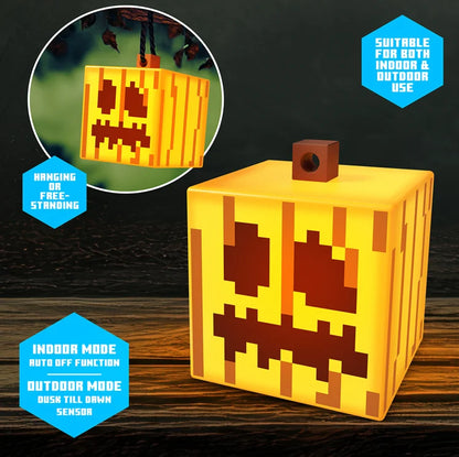 🎃⛏️ Minecraft – Jack O’Lantern – Lanterne Citrouille lumineuse – 25 cm ⛏️🎃