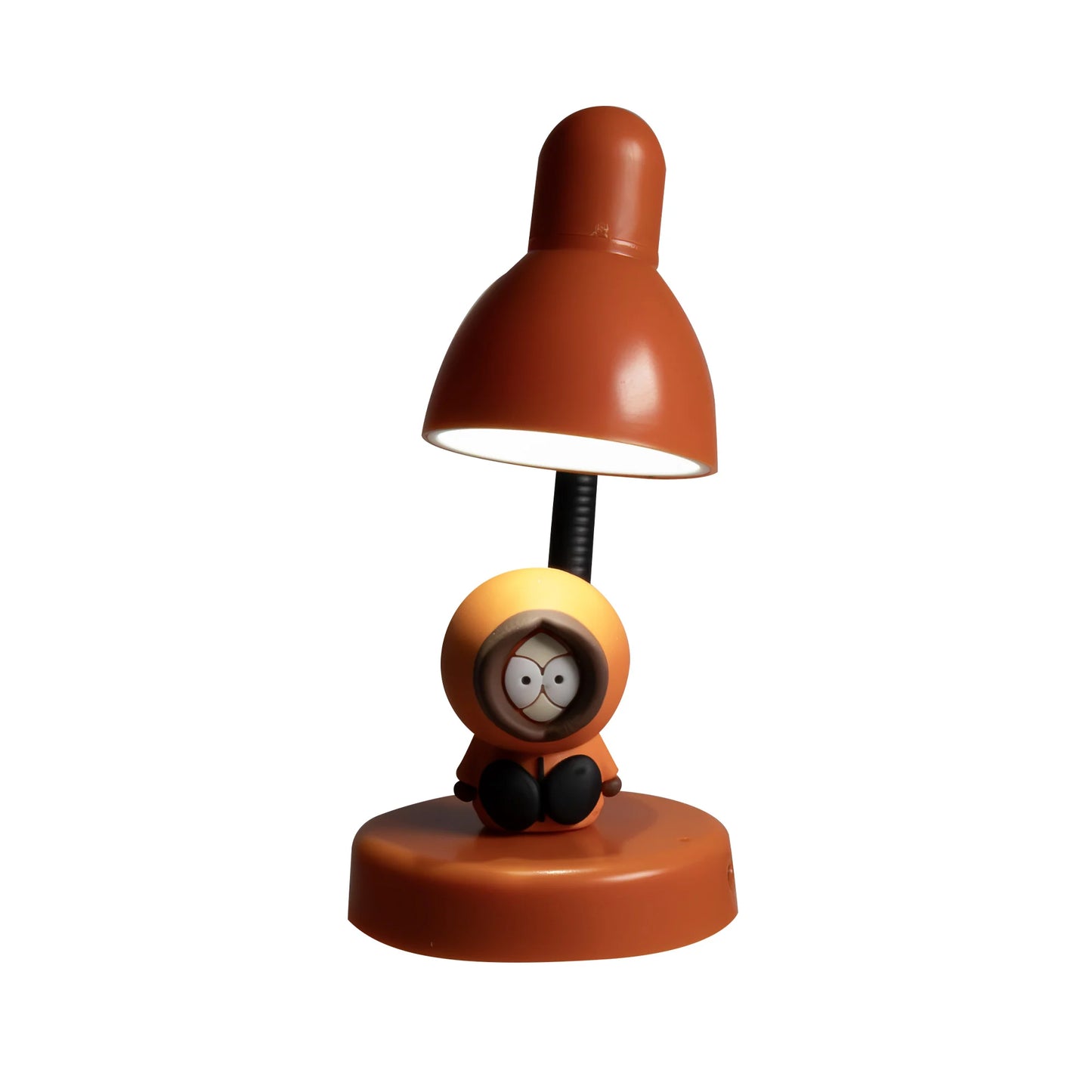 Mini lampe de bureau LED South Park – Kenny – 15 cm. Lampe orange rechargeable USB-C avec figurine Kenny amovible, éclairage LED décoratif pour bureau ou chambre.